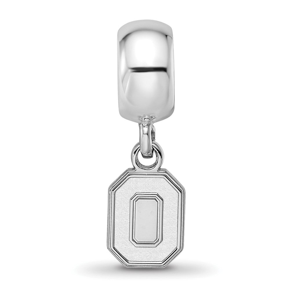 Sterling Silver Rhod-Pltd Logoart Ohio State University Xs Dangle Bead