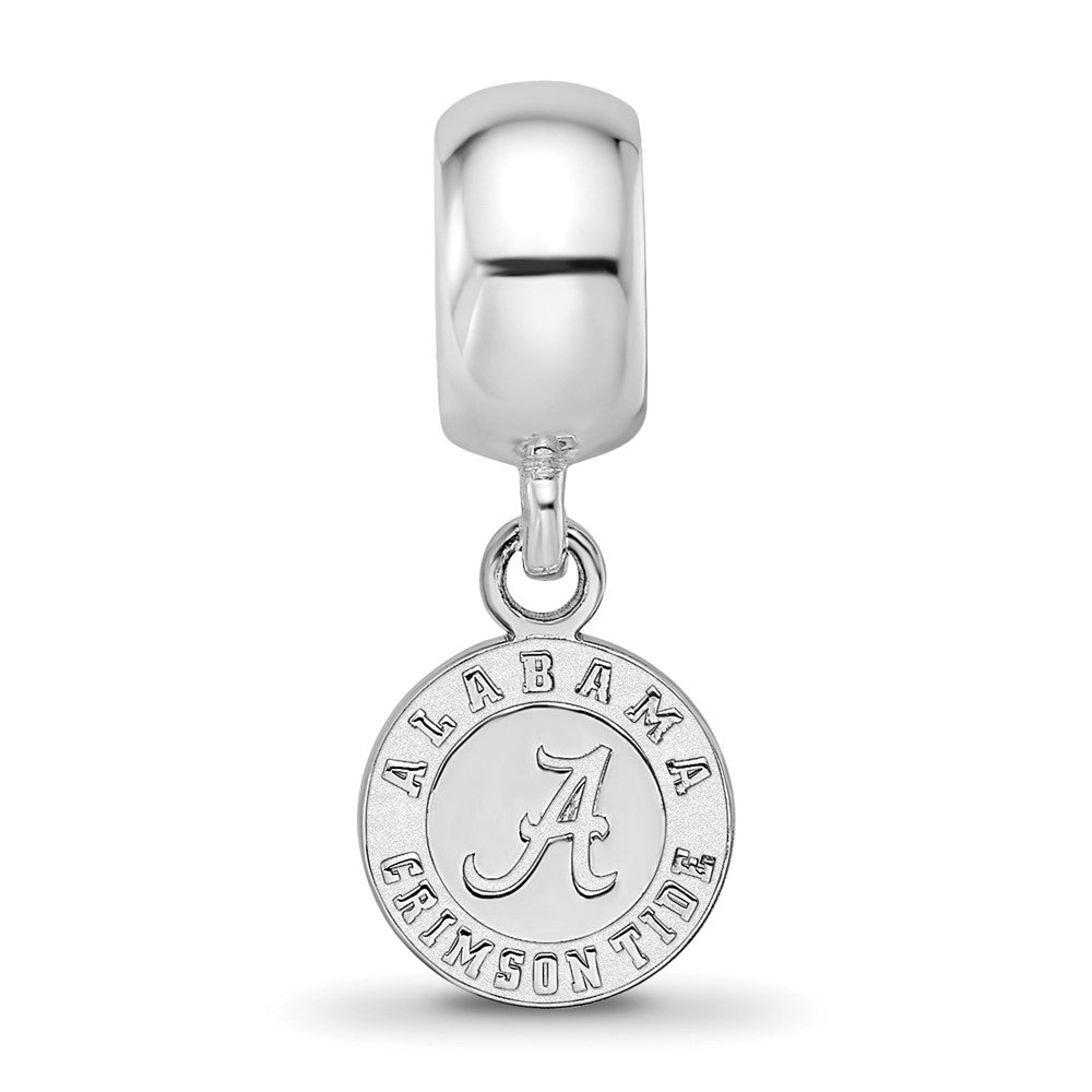 Sterling Silver Rhodium-Plated Logoart U. of Alabama Xs Dangle Bead