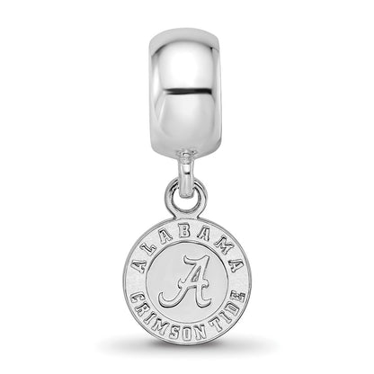 Sterling Silver Rhodium-Plated Logoart U. of Alabama Xs Dangle Bead