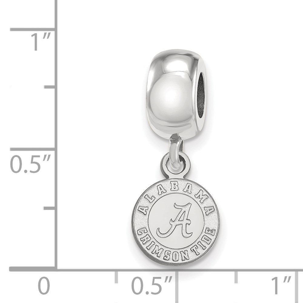 Sterling Silver Rhodium-Plated Logoart U. of Alabama Xs Dangle Bead