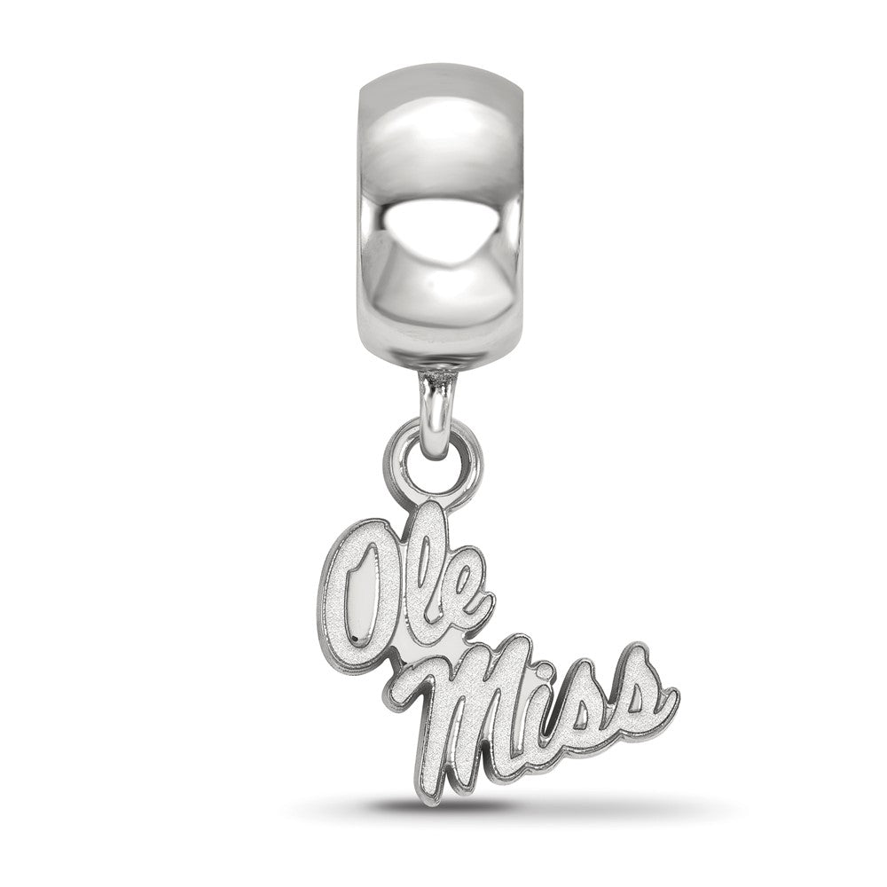 Sterling Silver Rhod-Pltd Logoart U. of Mississippi Xs Dangle Bead