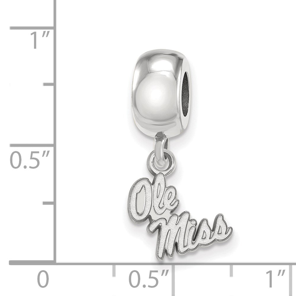 Sterling Silver Rhod-Pltd Logoart U. of Mississippi Xs Dangle Bead