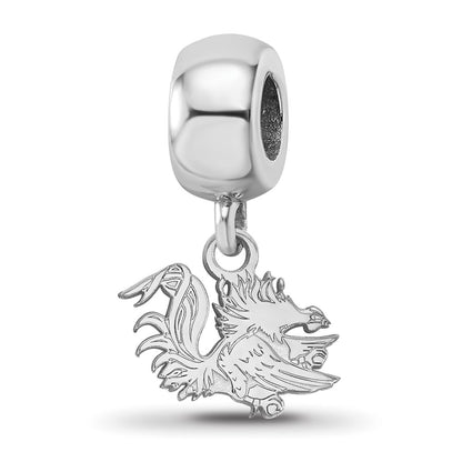 Sterling Silver Rhod-Pltd Logoart U. of South Carolina Xs Dangle Bead