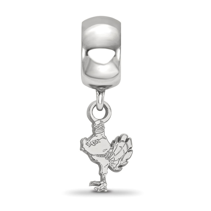 Sterling Silver Rhod-Pltd Logoart Virginia Tech Xs Dangle Bead