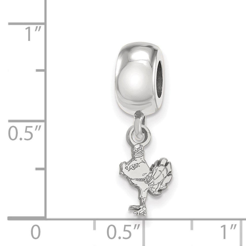 Sterling Silver Rhod-Pltd Logoart Virginia Tech Xs Dangle Bead