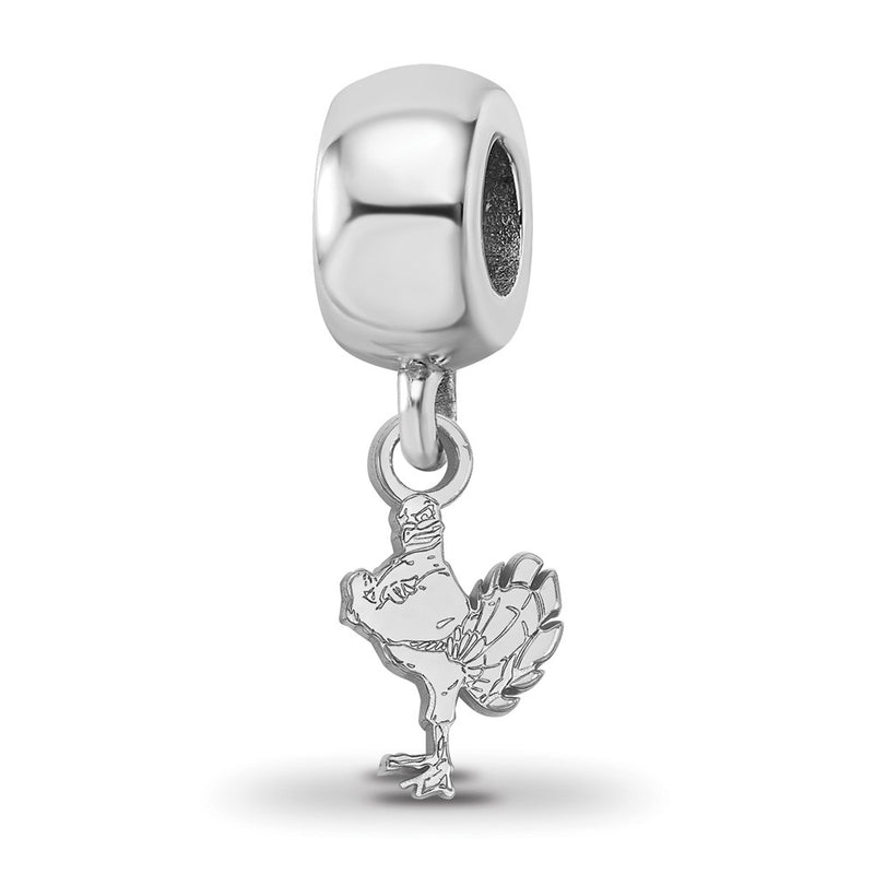 Sterling Silver Rhod-Pltd Logoart Virginia Tech Xs Dangle Bead