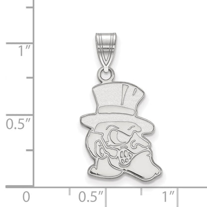 14K White Gold Logoart Wake Forest University Demon Deacon Large Pendant