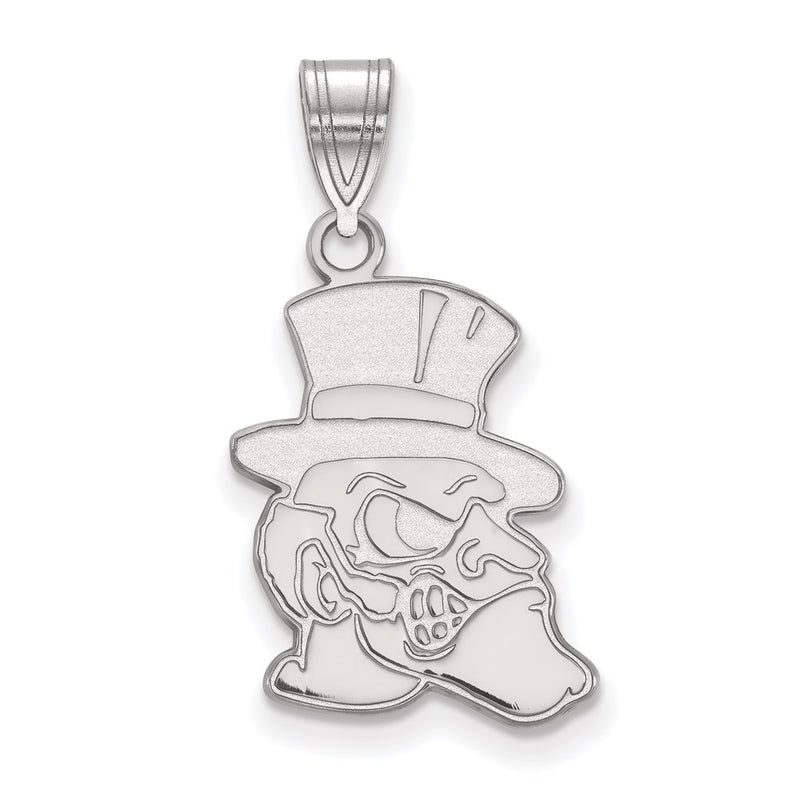 14K White Gold Logoart Wake Forest University Demon Deacon Large Pendant
