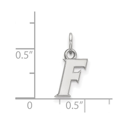 Sterling Silver Rhodium Plated Logoart University Of Florida Letter F Extra Small Pendant