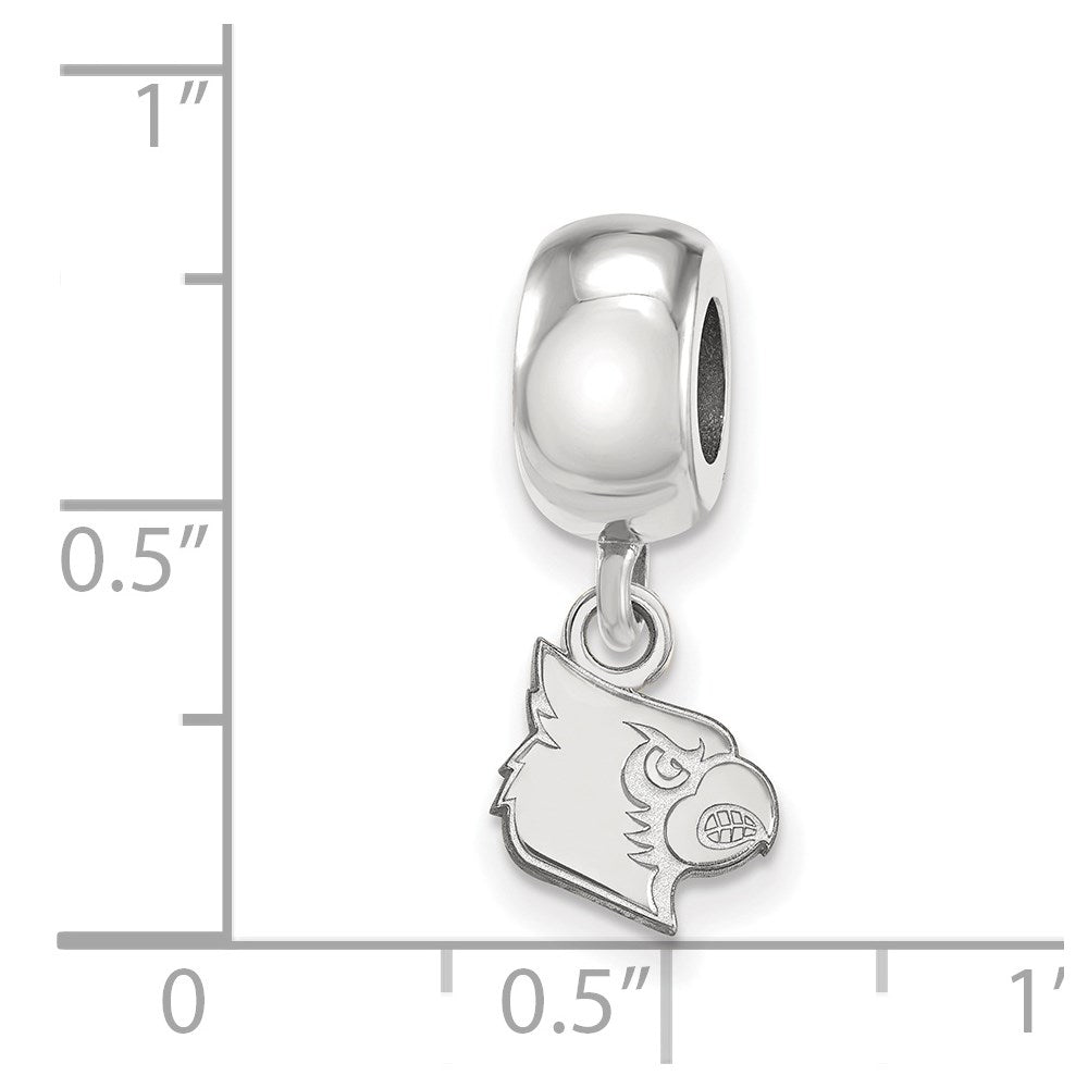 Sterling Silver Rhod-Pltd Logoart University of Louisville Xs Dangle Bead