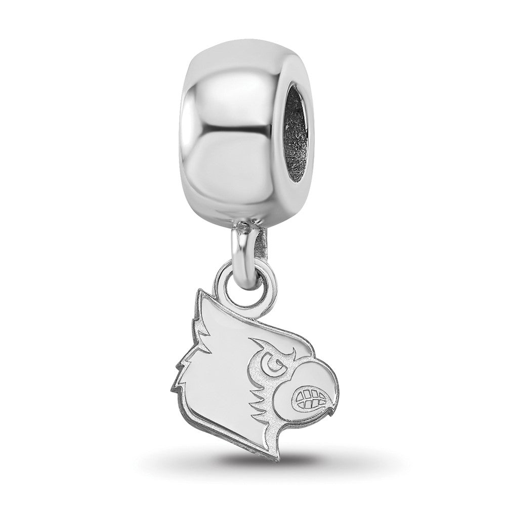 Sterling Silver Rhod-Pltd Logoart University of Louisville Xs Dangle Bead