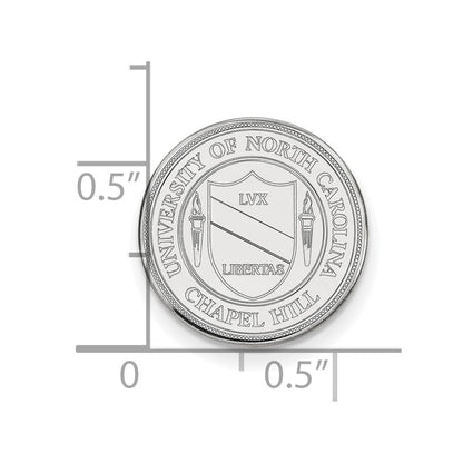 Sterling Silver Rhod-Pltd Logoart Univ. of North Carolina Crest Lapel Pin