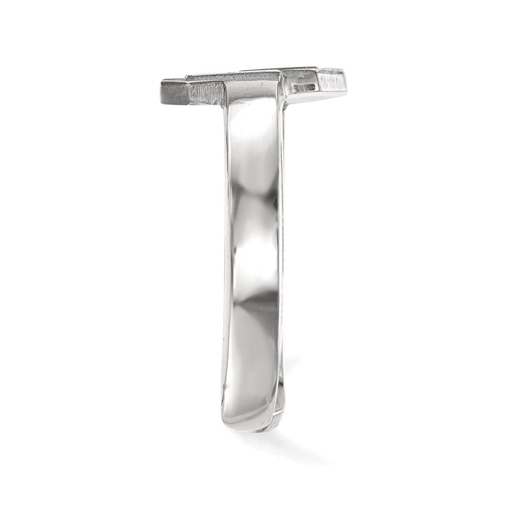 Sterling Silver Rhodium Plated Logoart University Of Oklahoma O U Toe Ring