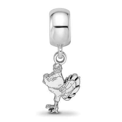 Sterling Silver Rhod-Pltd Logoart Virginia Tech Sm Dangle Bead