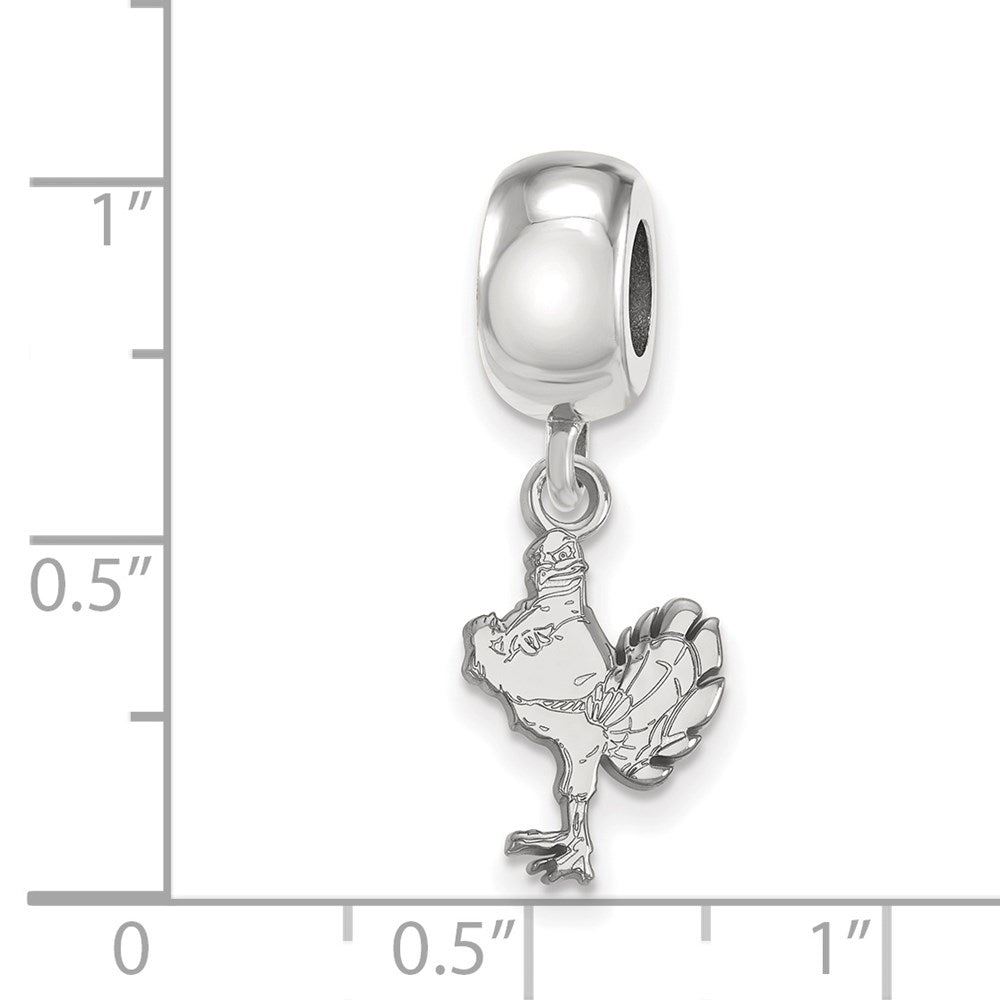 Sterling Silver Rhod-Pltd Logoart Virginia Tech Sm Dangle Bead