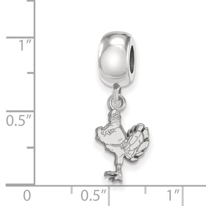 Sterling Silver Rhod-Pltd Logoart Virginia Tech Sm Dangle Bead