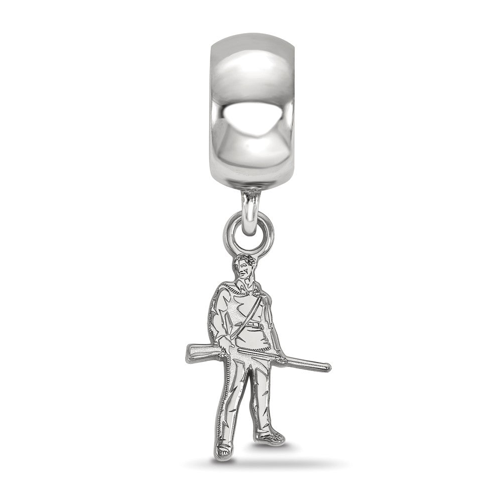 Sterling Silver Rhod-Pltd Logoart West Virginia Univ. Xs Dangle Bead