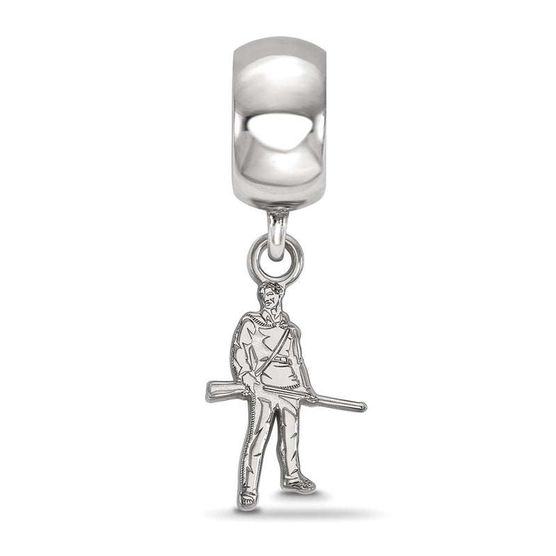Sterling Silver Rhod-Pltd Logoart West Virginia Univ. Xs Dangle Bead
