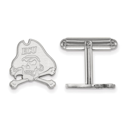 Sterling Silver Rhod-Pltd Logoart East Carolina University Cuff Links