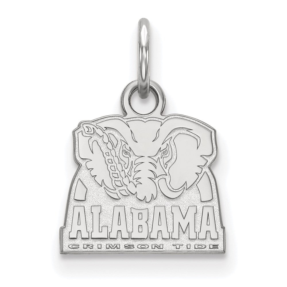 Sterling Silver Rhodium Plated Logoart University Of Alabama Elephant Extra Small Pendant