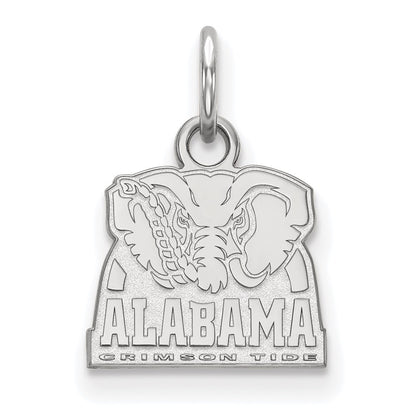 Sterling Silver Rhodium Plated Logoart University Of Alabama Elephant Extra Small Pendant