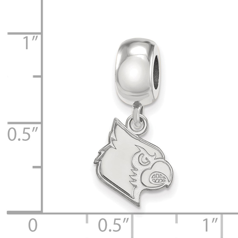 Sterling Silver Rhod-Pltd Logoart U. of Louisville Small Dangle Bead