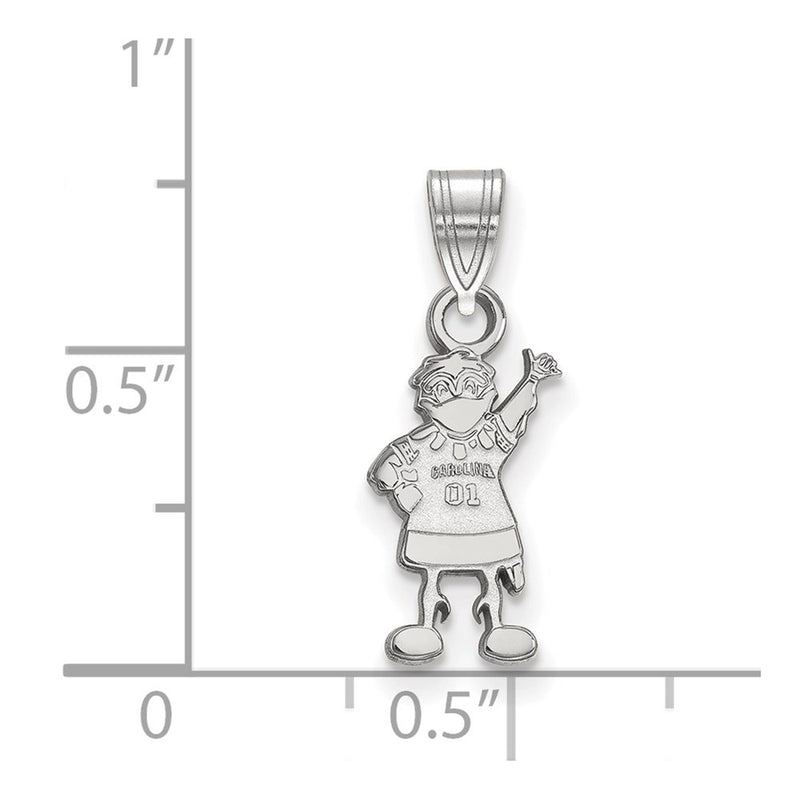 14K White Gold Logoart University Of South Carolina Mascot Small Pendant