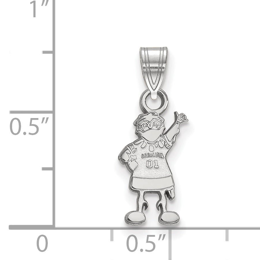 10K White Gold Logoart University Of South Carolina Mascot Small Pendant