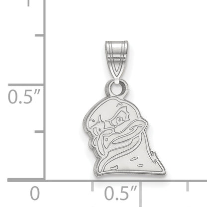 10K White Gold Logoart Virginia Tech Hokiebird Small Pendant