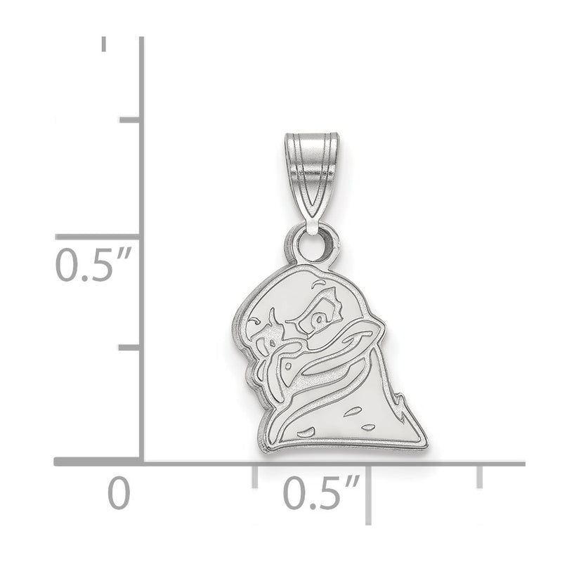 Sterling Silver Rhodium Plated Logoart Virginia Tech Hokiebird Small Pendant
