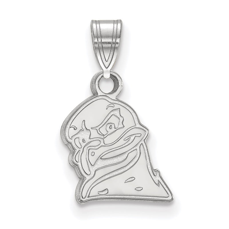 10K White Gold Logoart Virginia Tech Hokiebird Small Pendant
