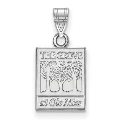 10K White Gold Logoart University Of Mississippi The Grove At Ole Miss Small Pendant