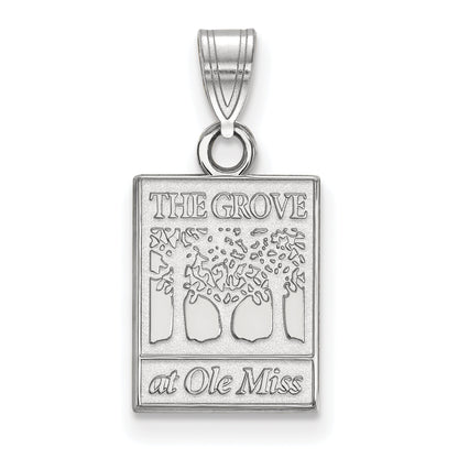 10K White Gold Logoart University Of Mississippi The Grove At Ole Miss Small Pendant