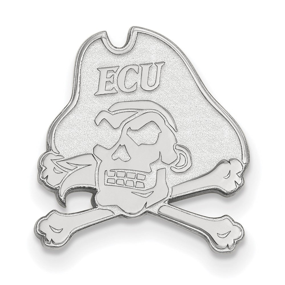 Sterling Silver Rhod-Pltd Logoart East Carolina University Lapel Pin
