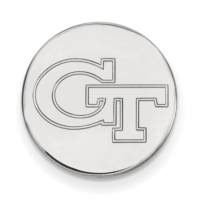 14K White Gold LogoArt Georgia Institute of Technology G-T Lapel Pin