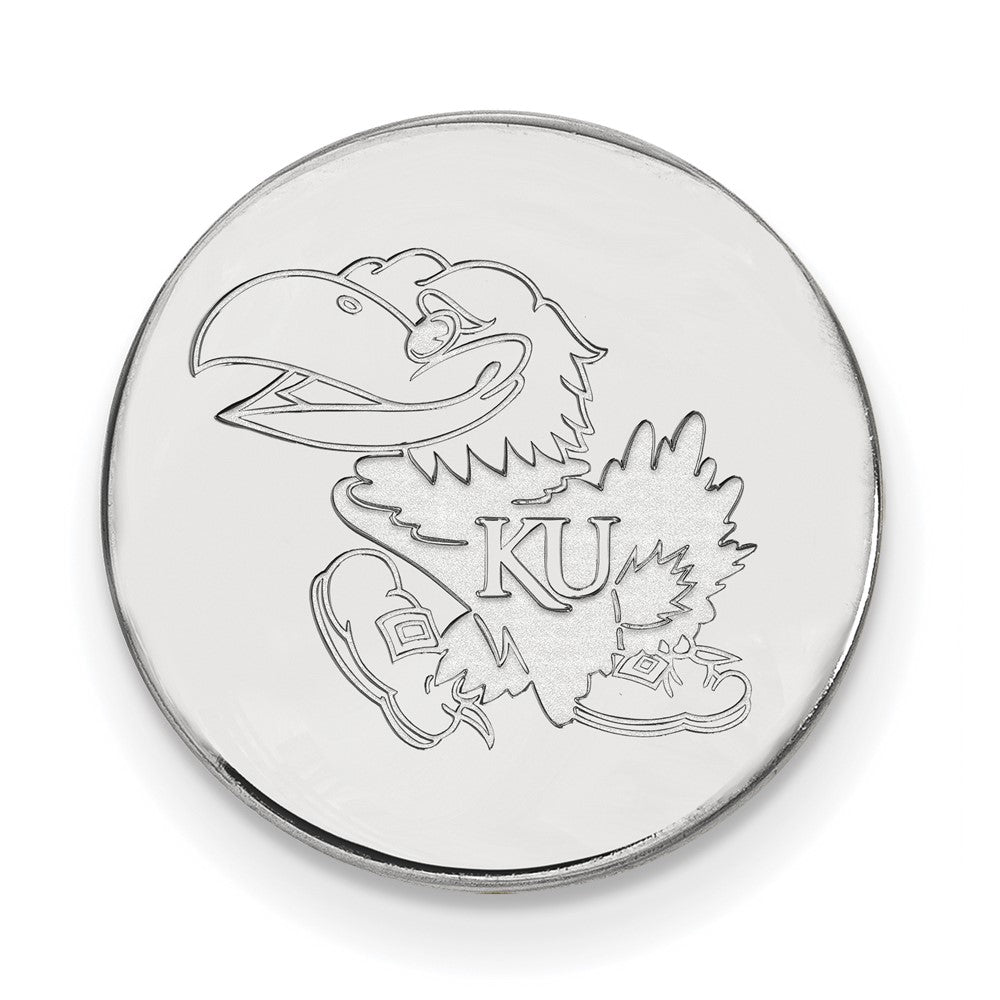 Sterling Silver Rhod-Pltd Logoart University of Kansas Lapel Pin