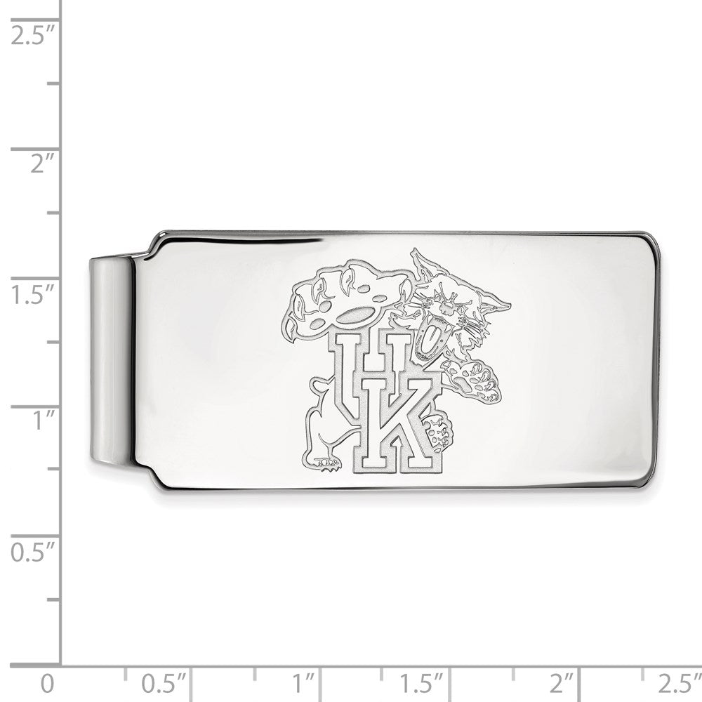 Sterling Silver Rhod-Pltd Logoart University of Kentucky Money Clip