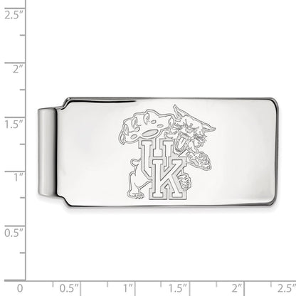 Sterling Silver Rhod-Pltd Logoart University of Kentucky Money Clip