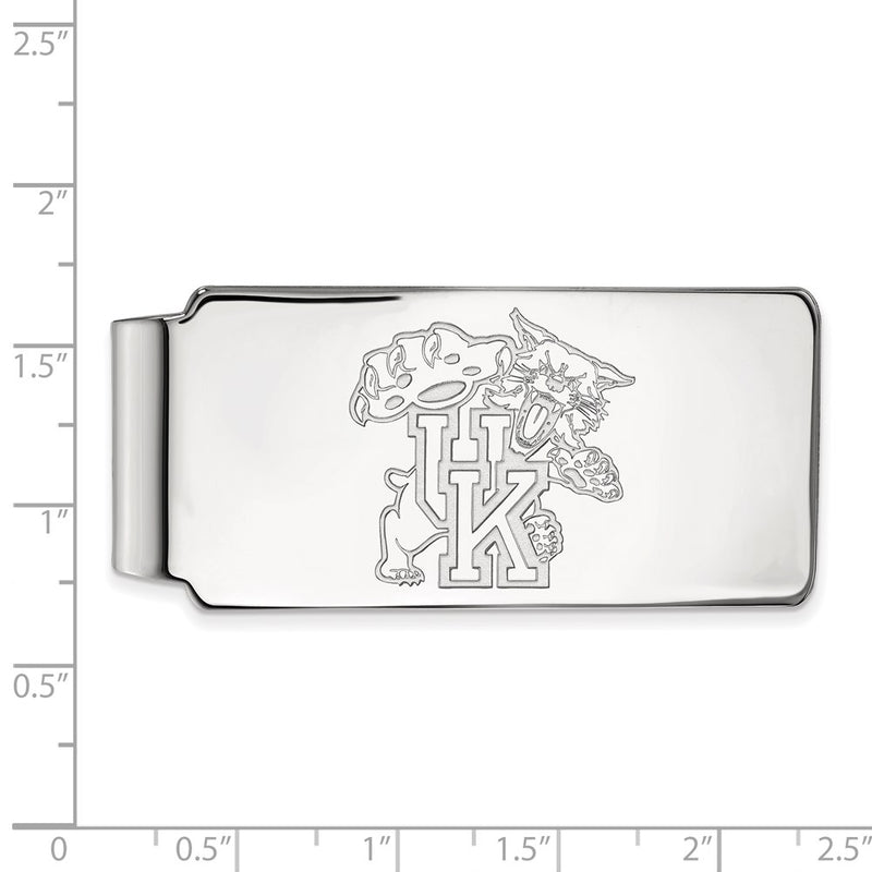 Sterling Silver Rhod-Pltd Logoart University of Kentucky Money Clip