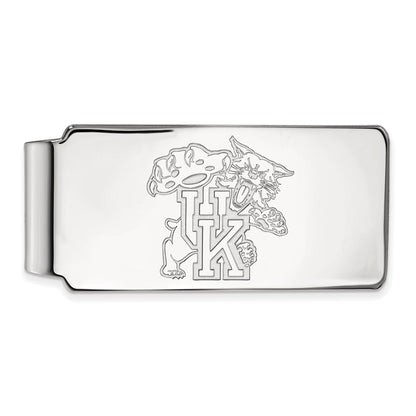 Sterling Silver Rhod-Pltd Logoart University of Kentucky Money Clip