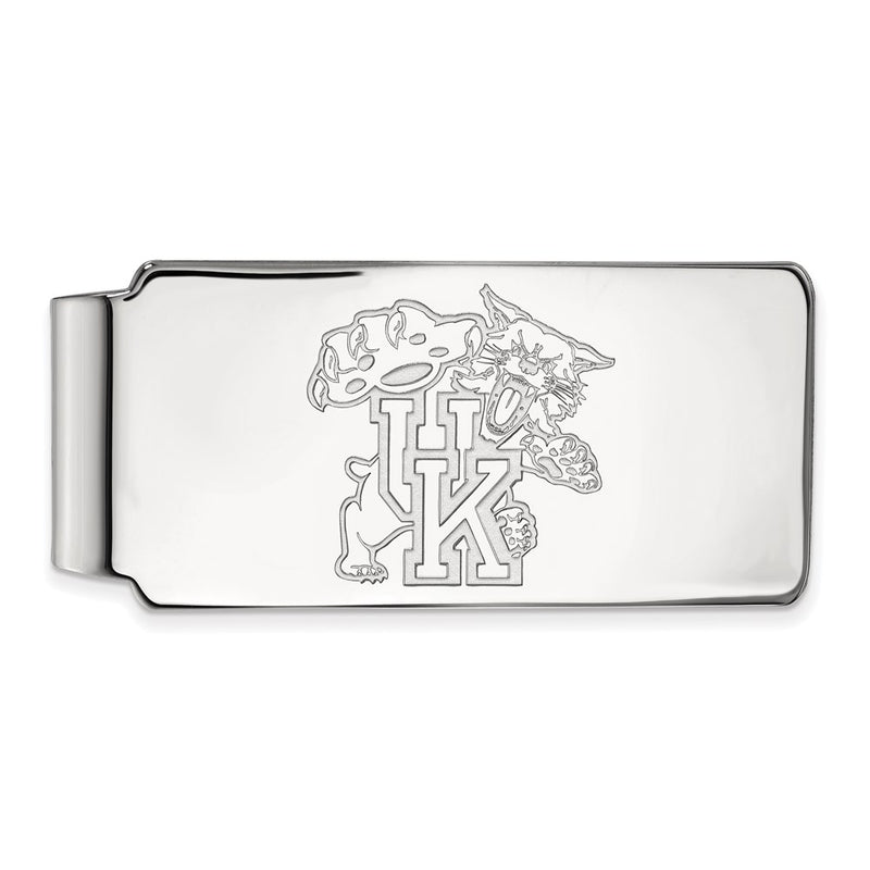 Sterling Silver Rhod-Pltd Logoart University of Kentucky Money Clip