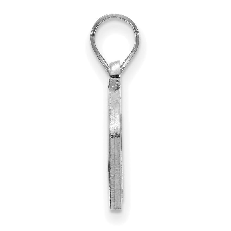 Sterling Silver Rhodium Plated Logoart West Virginia University Mountaineer Football Pendant