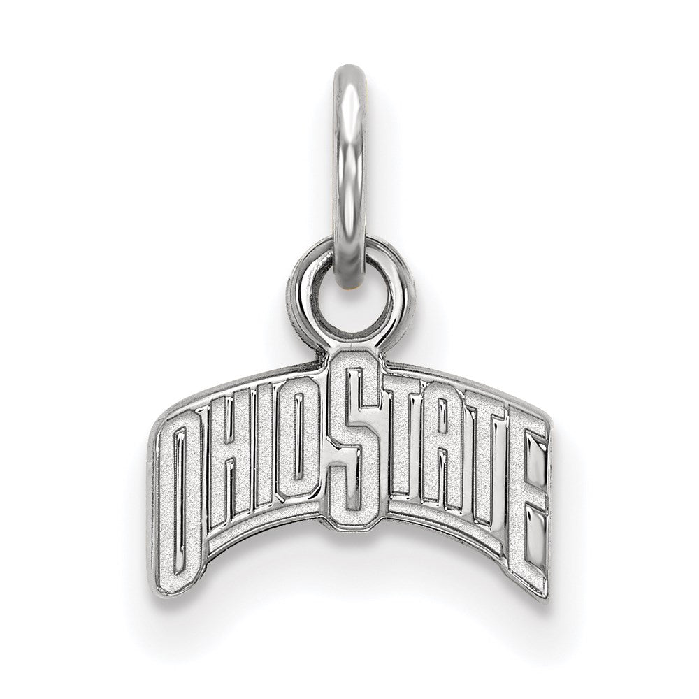 Sterling Silver Rhodium Plated Logoart The Ohio State University Extra Small Pendant