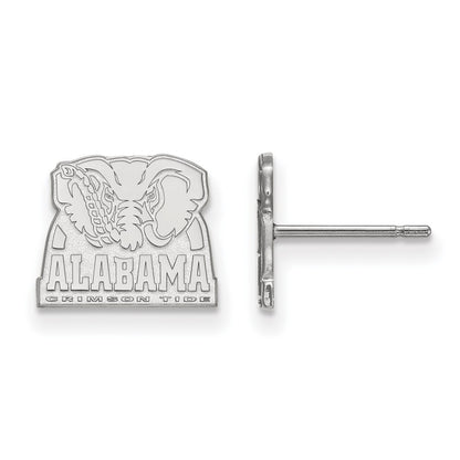 10K White Gold Logoart University Of Alabama Elephant Extra Small Post Earrings