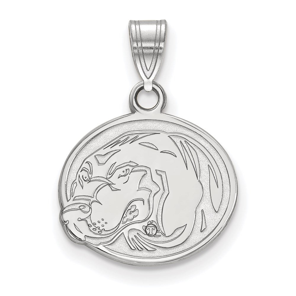 Sterling Silver Rhodium Plated Logoart University Of Tennessee Smokey Small Pendant