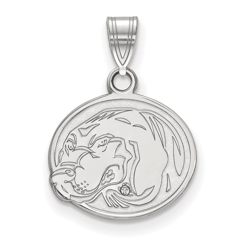 Sterling Silver Rhodium Plated Logoart University Of Tennessee Smokey Small Pendant