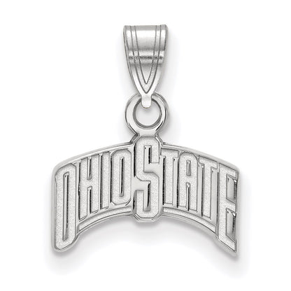 Sterling Silver Rhodium Plated Logoart The Ohio State University Small Pendant