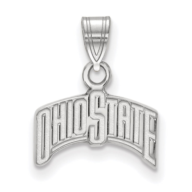 Sterling Silver Rhodium Plated Logoart The Ohio State University Small Pendant