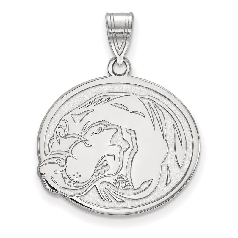 Sterling Silver Rhodium Plated Logoart University Of Tennessee Smokey Large Pendant