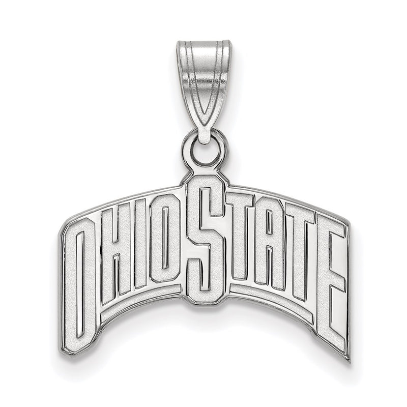 Sterling Silver Rhodium Plated Logoart The Ohio State University Large Pendant